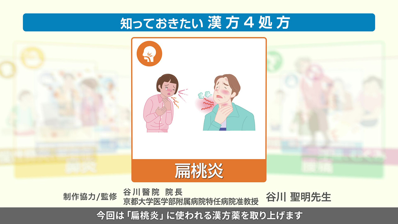 知っておきたい漢方４処方～へん桃炎～