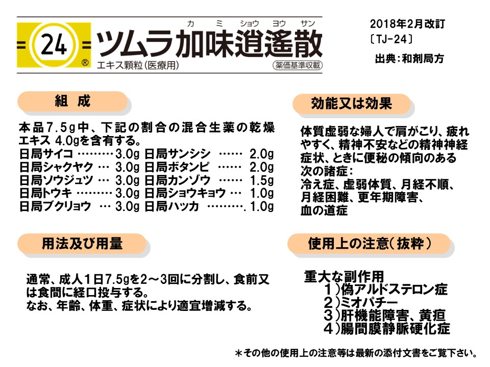加味逍遙散の漢方医学的処方解説 | ツムラ医療関係者向けサイト | 株式会社ツムラ